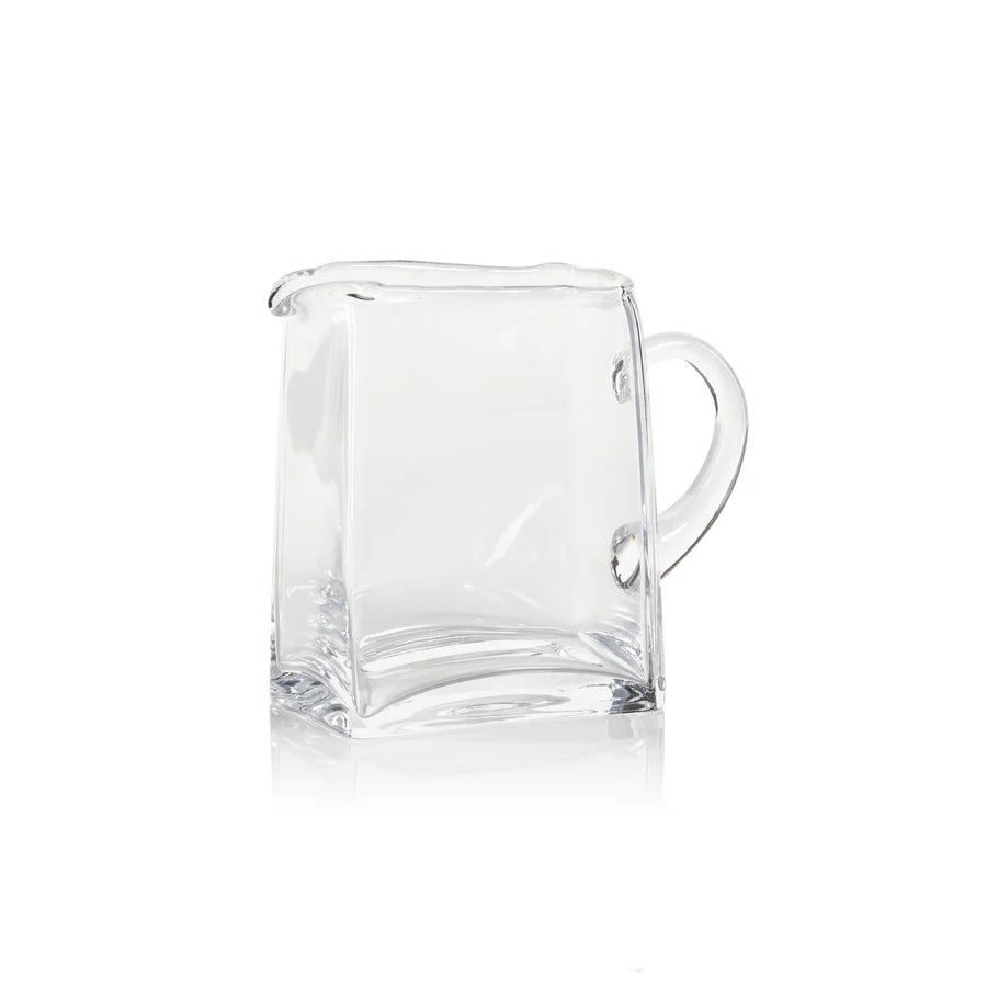 Beaufort Blown Glass Scissor Cut Pitcher