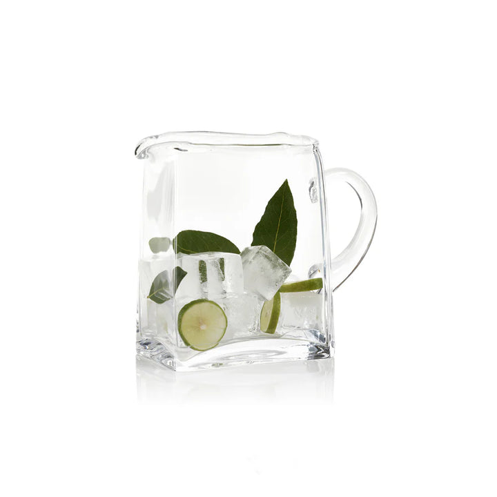 Beaufort Blown Glass Scissor Cut Pitcher