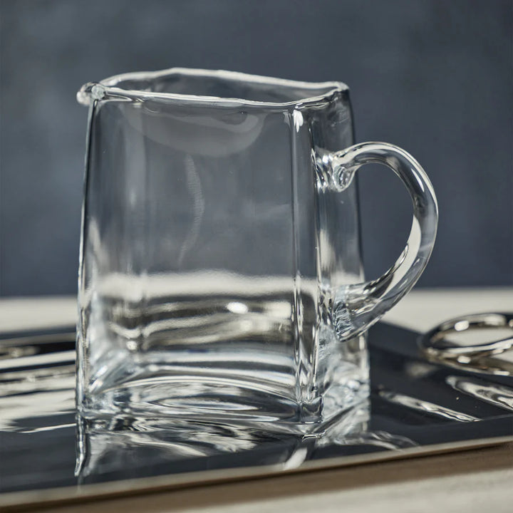 Beaufort Blown Glass Scissor Cut Pitcher