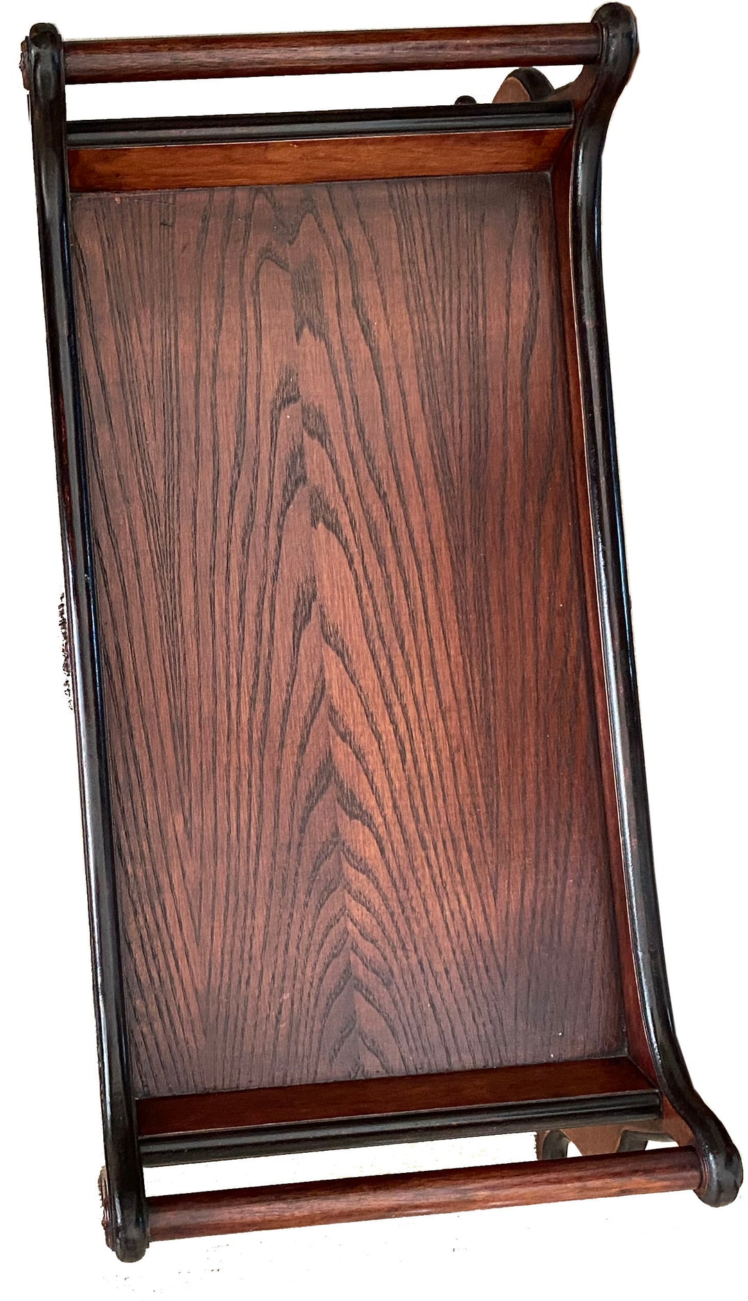 Vintage Mahogany Raised Serving Tray / Display Stand