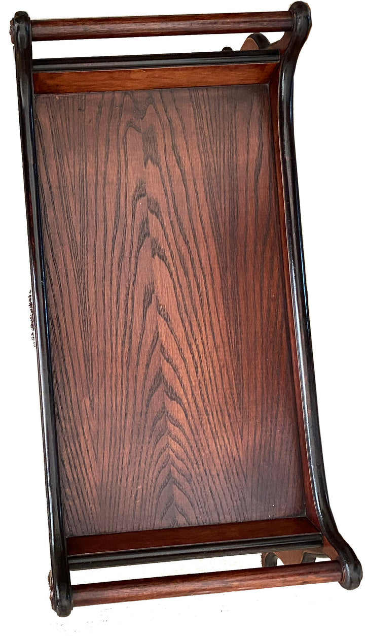 Vintage Mahogany Raised Serving Tray / Display Stand