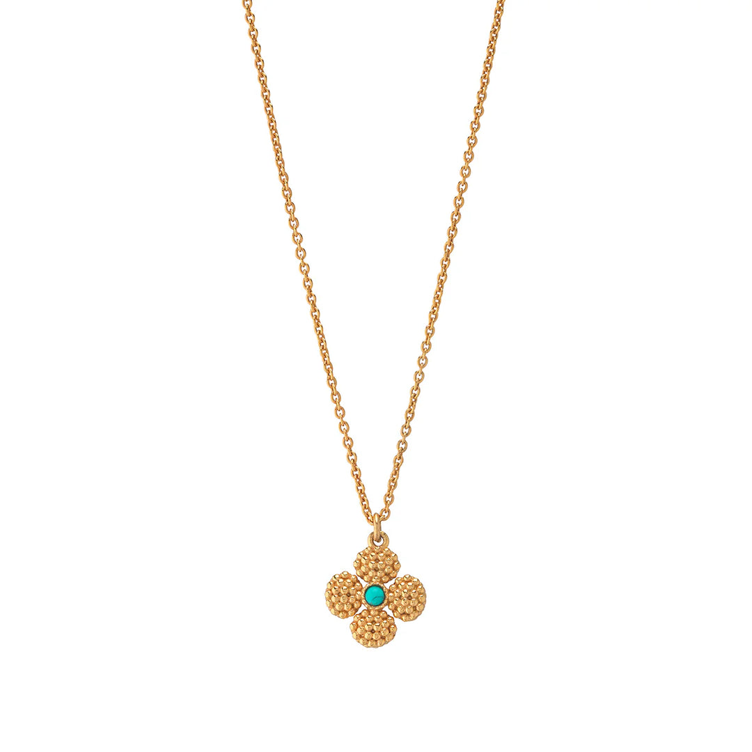 Berry Clover Double Sided Charm Necklace
