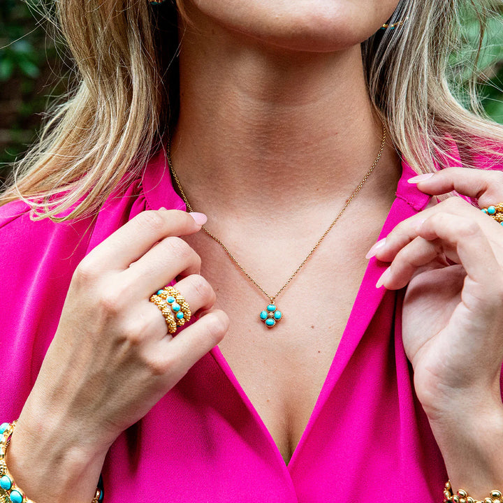 Berry Clover Double Sided Charm Necklace