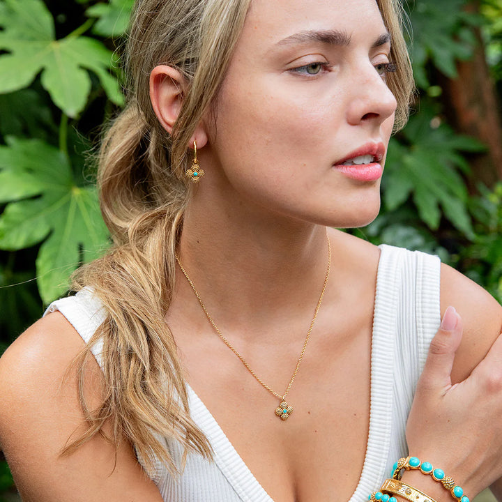 Berry Clover Double Sided Charm Necklace