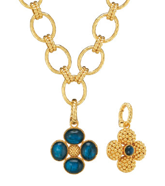 Berry Clover Double-Sided Pendant