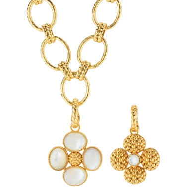 Berry Clover Double-Sided Pendant