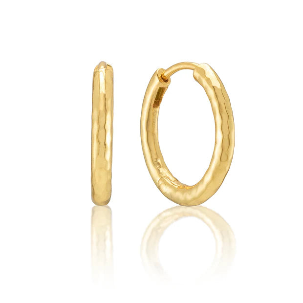Berry Clover Hoop Earrings with Double Sided Charm - MOP