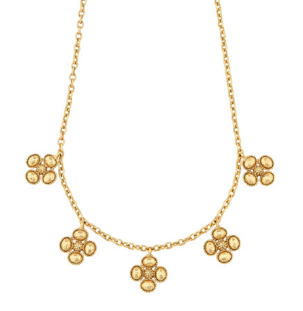Berry Clover Station Necklace