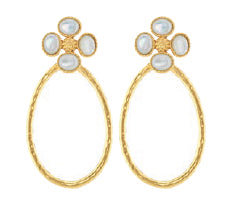 Berry Clover Teardrop Earrings