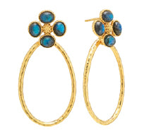 Berry Clover Teardrop Earrings