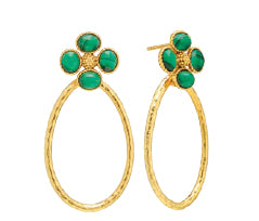 Berry Clover Teardrop Earrings