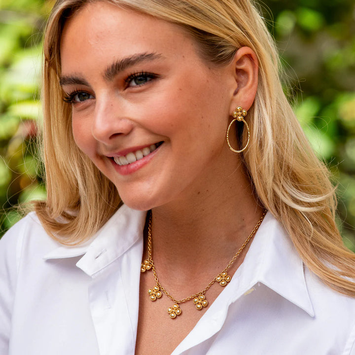 Berry Clover Teardrop Earrings