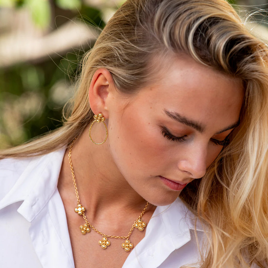 Berry Clover Teardrop Earrings