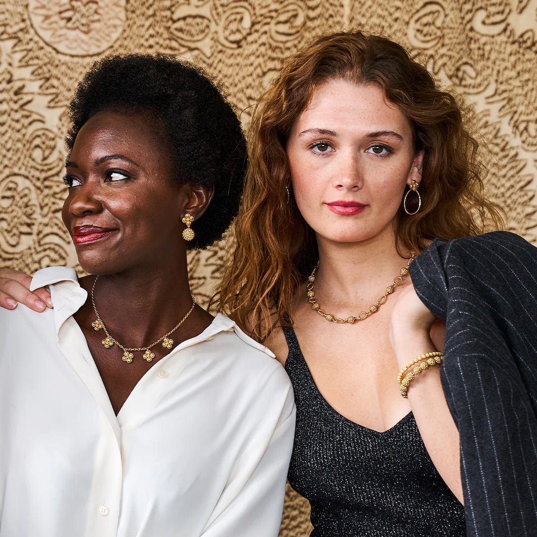 Berry Clover Teardrop Earrings