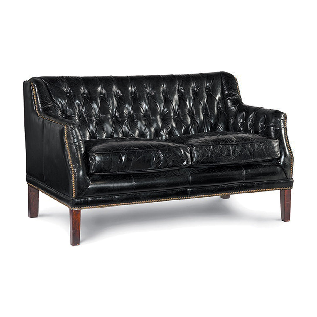 Leather Equestrian Loveseat