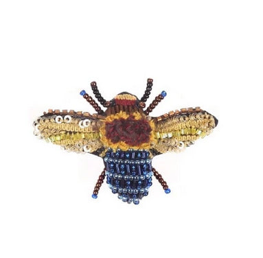 Blue Banded Bee Brooch