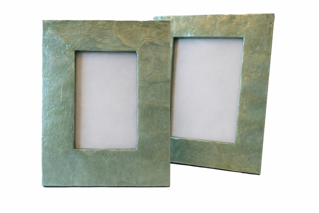 Blue Capiz Picture Frame