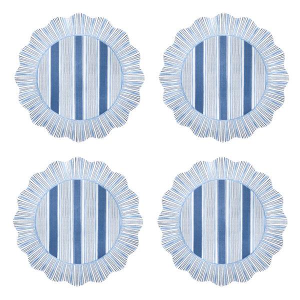 Cabana Stripe Melamine Dessert/Salad Plate - Set/4