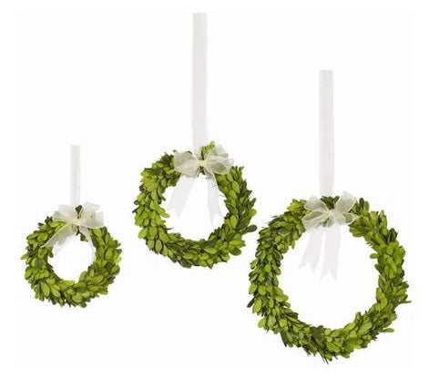 Boxwood Wreath with Ribbon