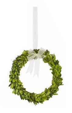 Boxwood Wreath with Ribbon