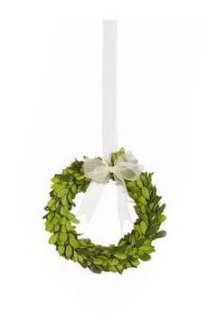 Boxwood Wreath with Ribbon