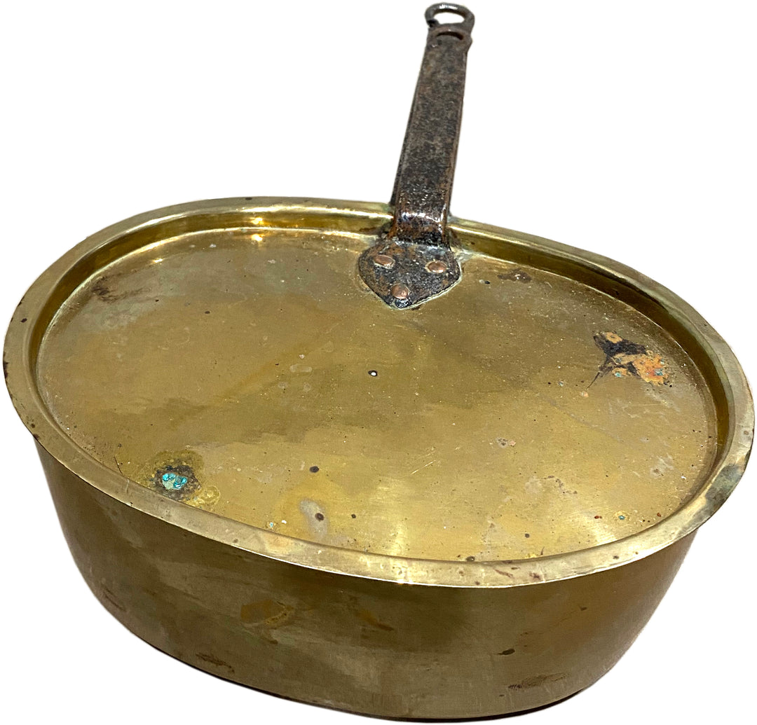 Vintage Brass Pot with Lid
