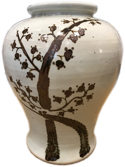 White and Brown Urn