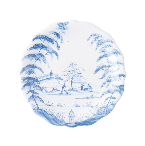 Country Estate - Delft Blue Garden Scenes Plate Set/4