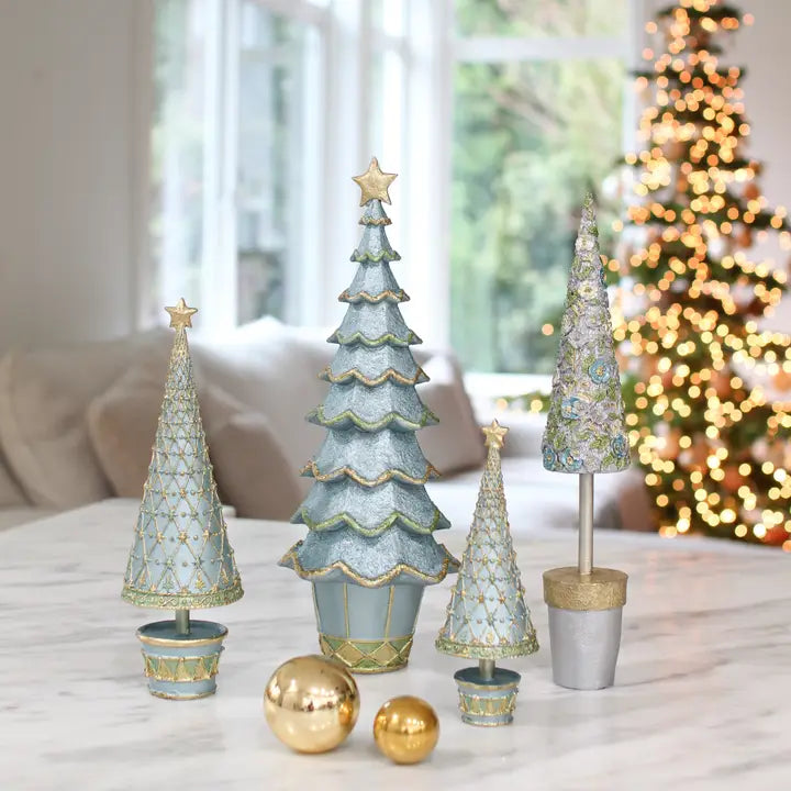 Fleur de Lis Tree with Drum Base