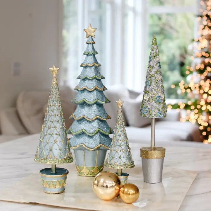 Fleur de Lis Tree with Drum Base