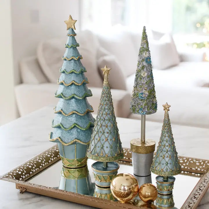 Fleur de Lis Tree with Drum Base
