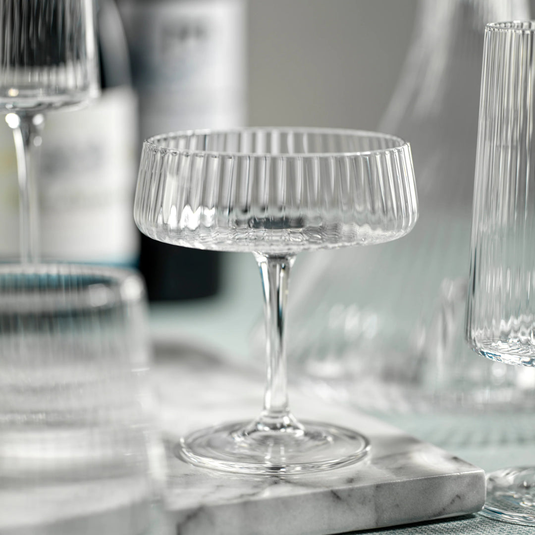 Bandol Fluted Textured Martini Glasses, Set of 2