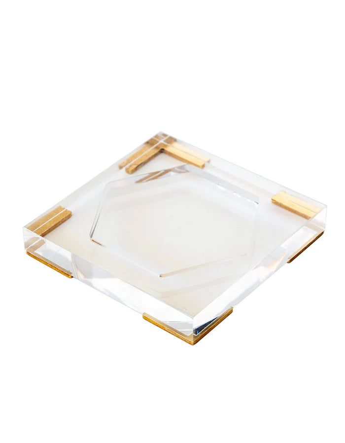 Lucite Tray for Hexagonal Candle