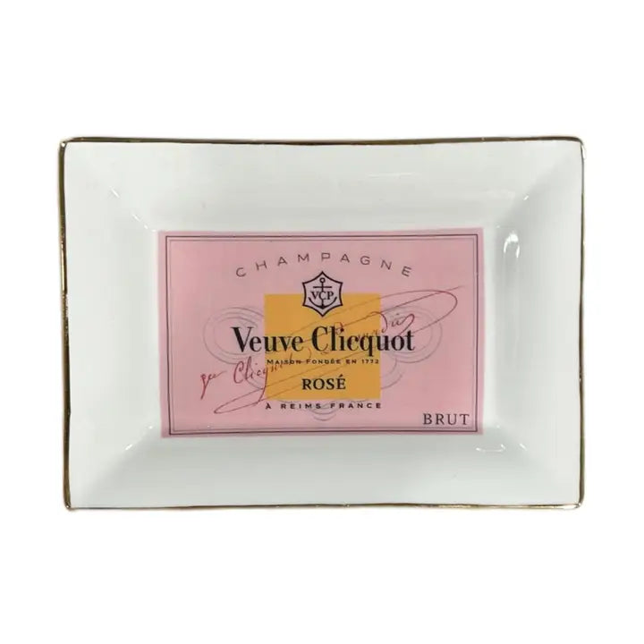 Champagne Label Trinket Tray