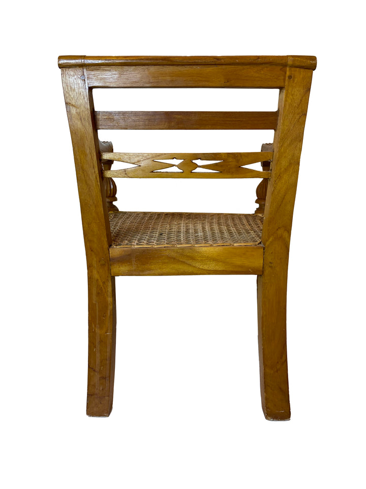 Vintage Child’s Rush Seat Armchair