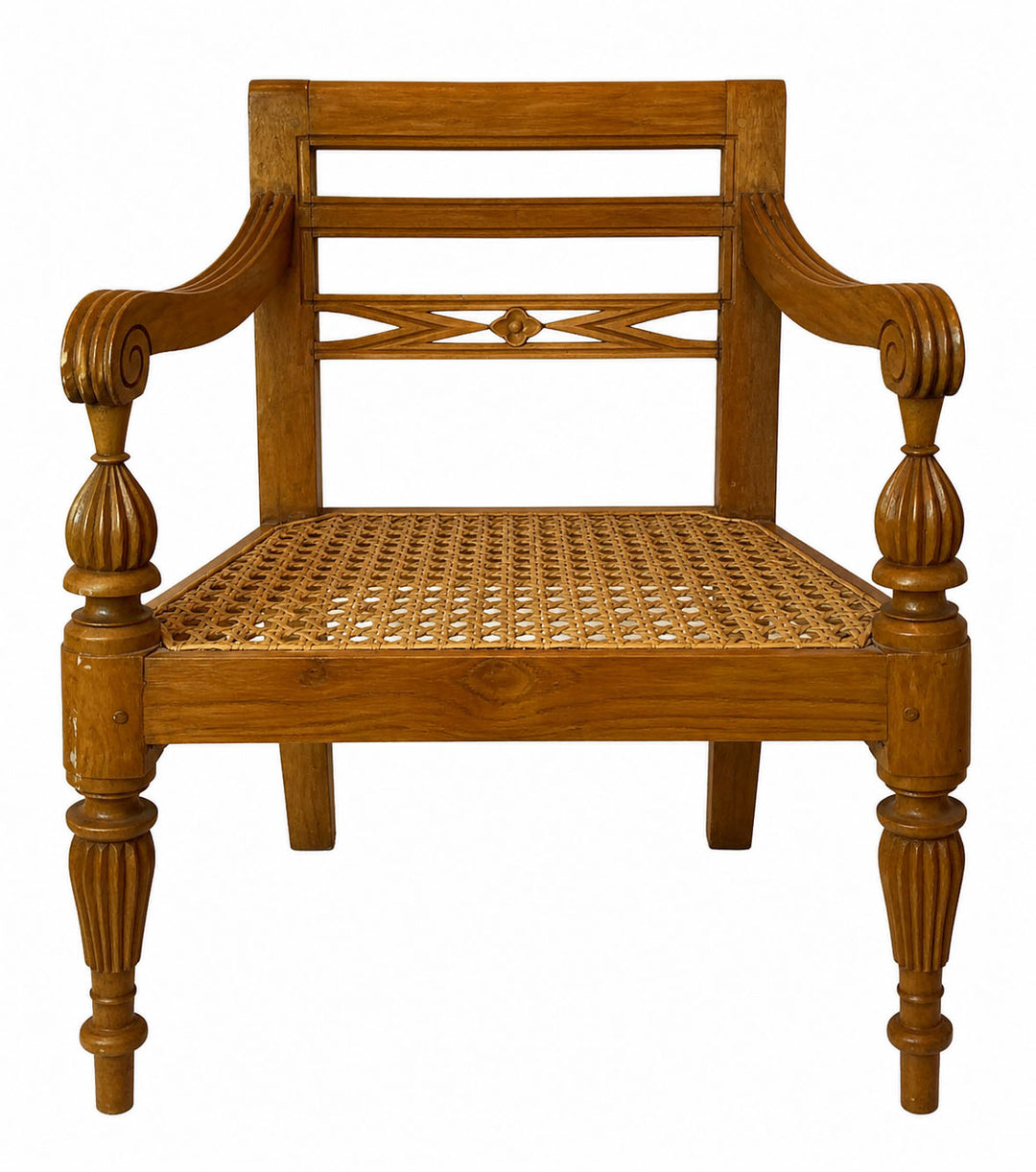 Vintage Child’s Rush Seat Armchair