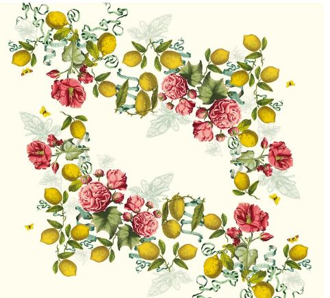 Citrons De Menton Romance Tablecloth, 100% Linen