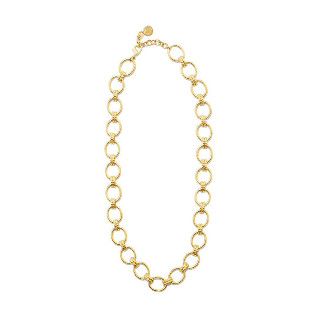 Cleopatra Grande Link Necklace in Hammered Gold