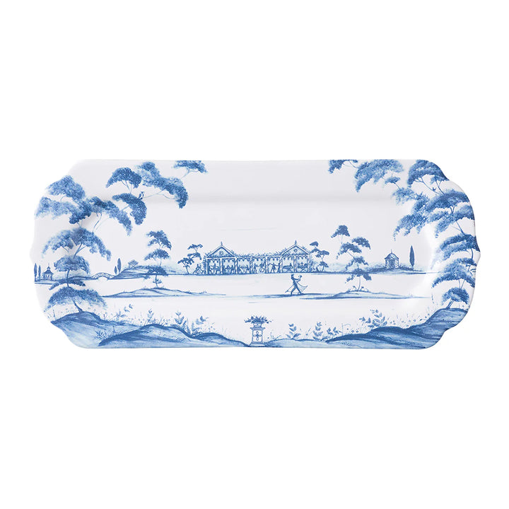 Country Estate 15" Hostess Tray - Delft Blue