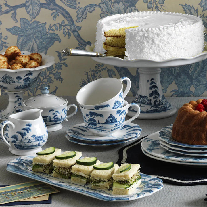 Country Estate 15" Hostess Tray - Delft Blue
