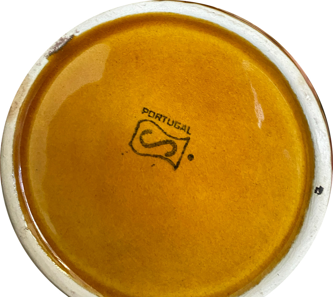 Portuguese Majolica Cow Covered Dish