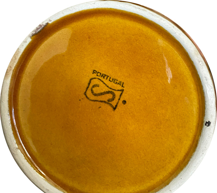 Portuguese Majolica Cow Covered Dish