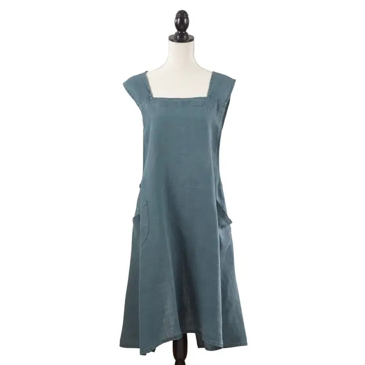 Criss Cross Linen Apron