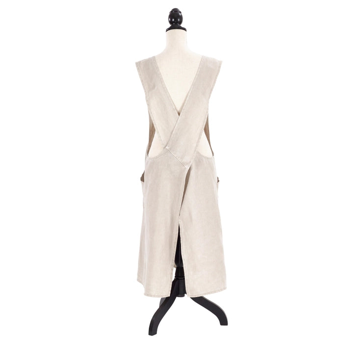 Criss Cross Linen Apron
