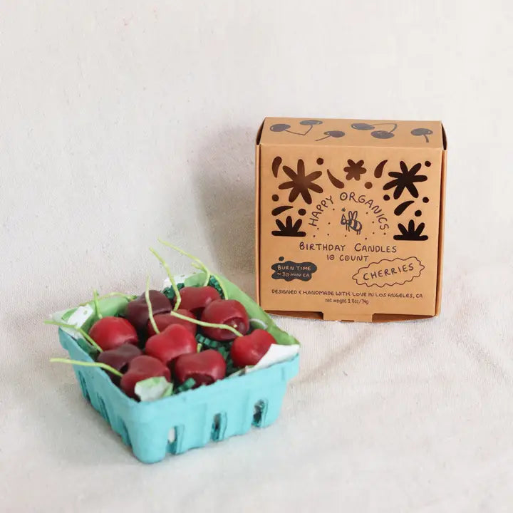 Beeswax Dark Cherry Birthday Candles