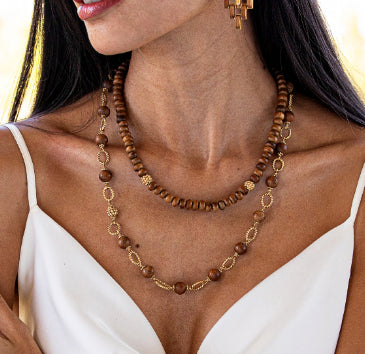 Earth Goddess Chain 24" Teak