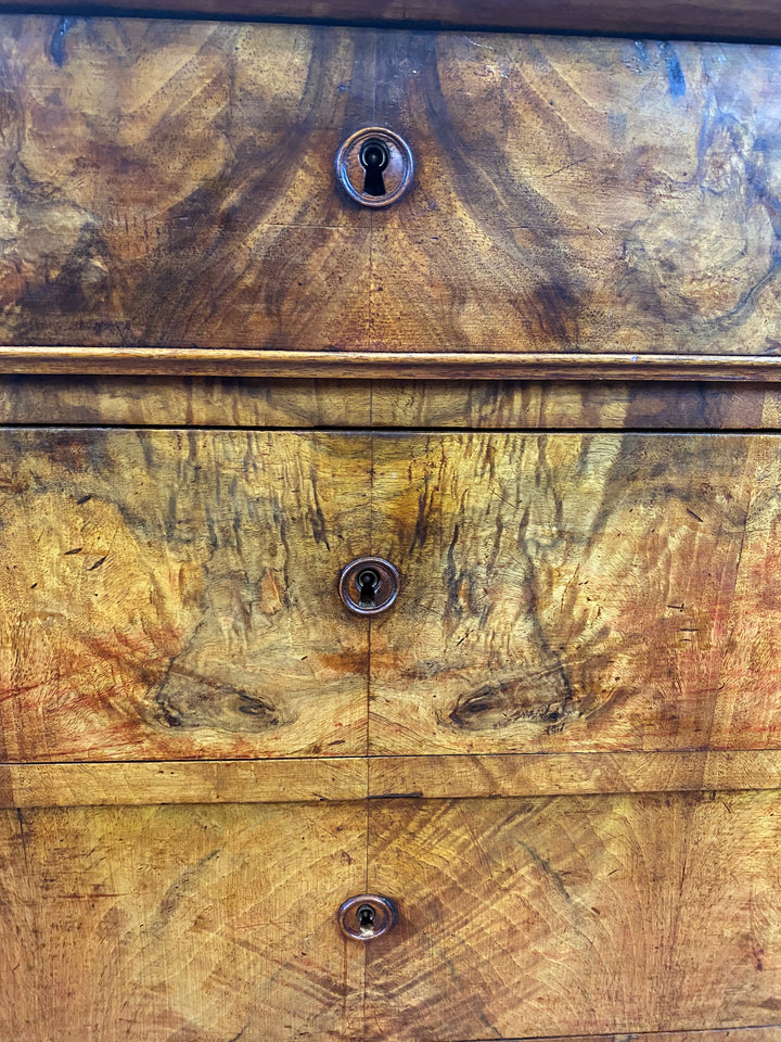 19th Century Louis Philippe Commode with Walnut Burl Veneer