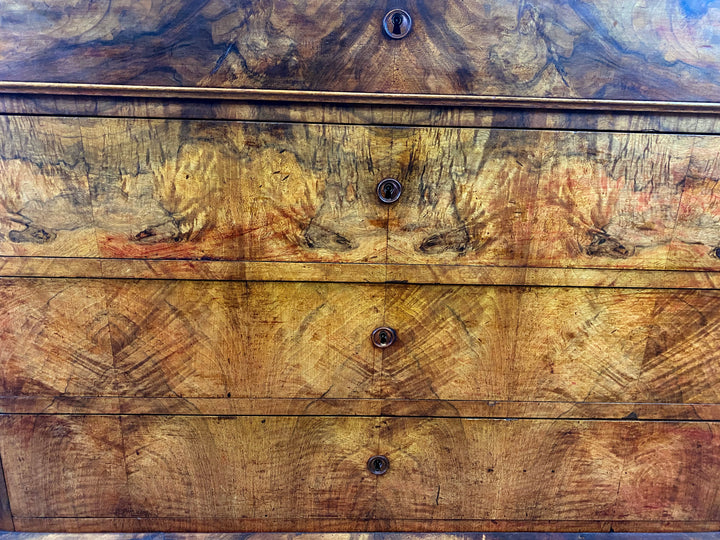 19th Century Louis Philippe Commode with Walnut Burl Veneer