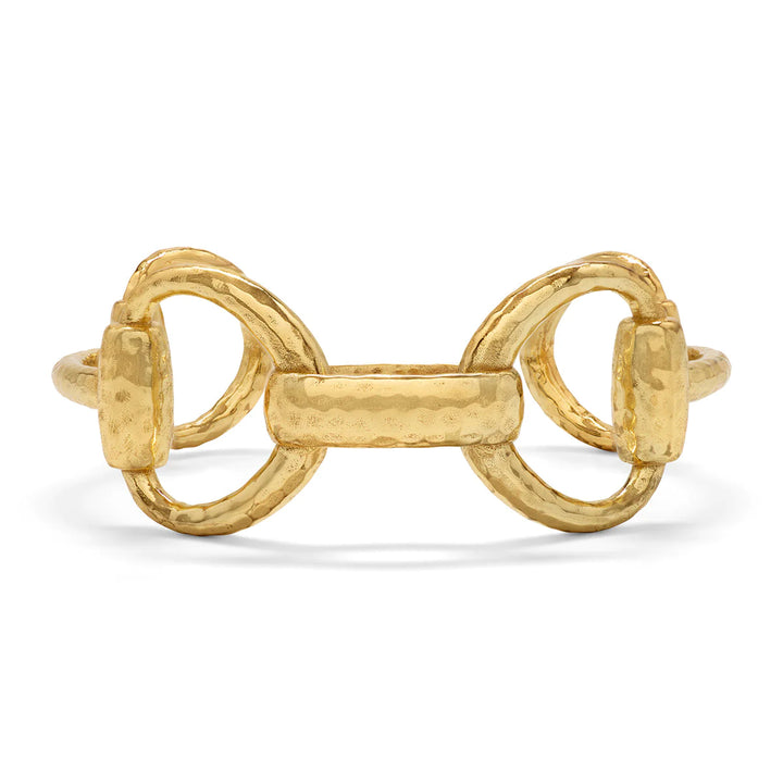 Equestrian Snaffle Bit Link Cuff in Gold