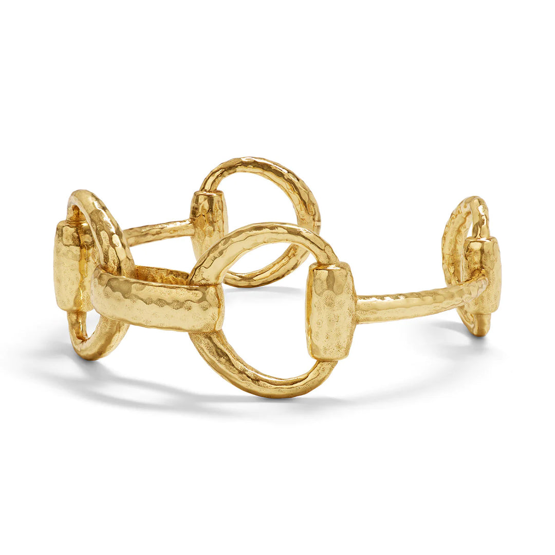 Equestrian Snaffle Bit Link Cuff in Gold